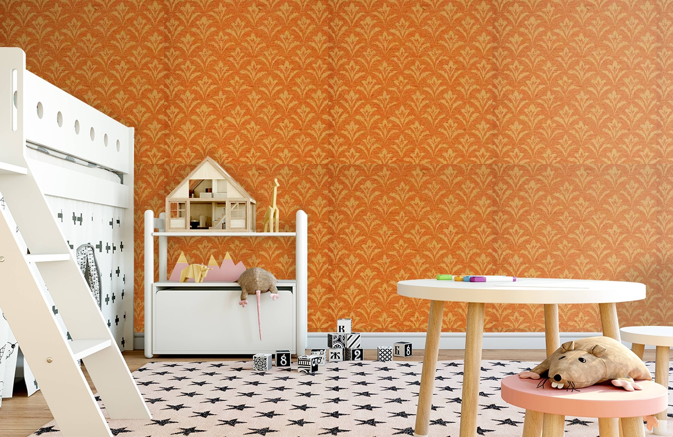 Обои 208037 фото в интерьере детская