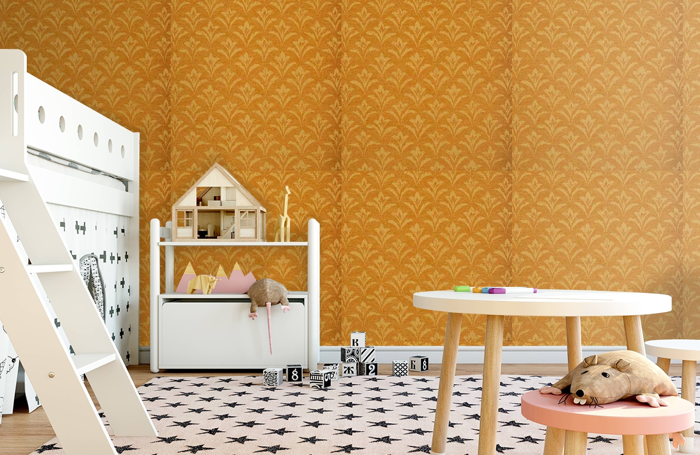 Обои 208038 фото в интерьере детская