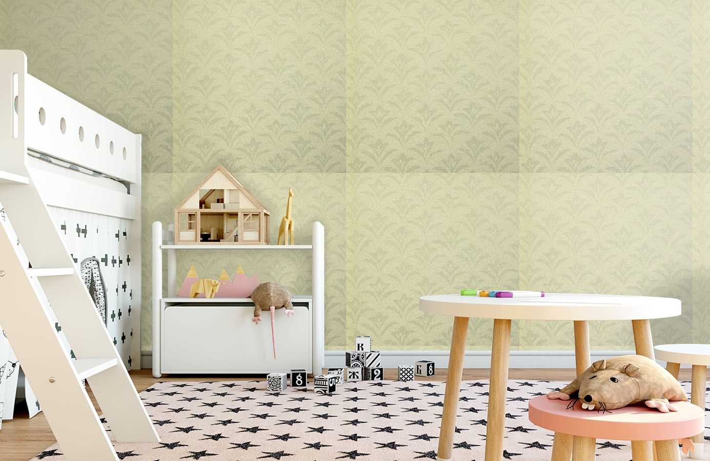 Обои 208039 фото в интерьере детская