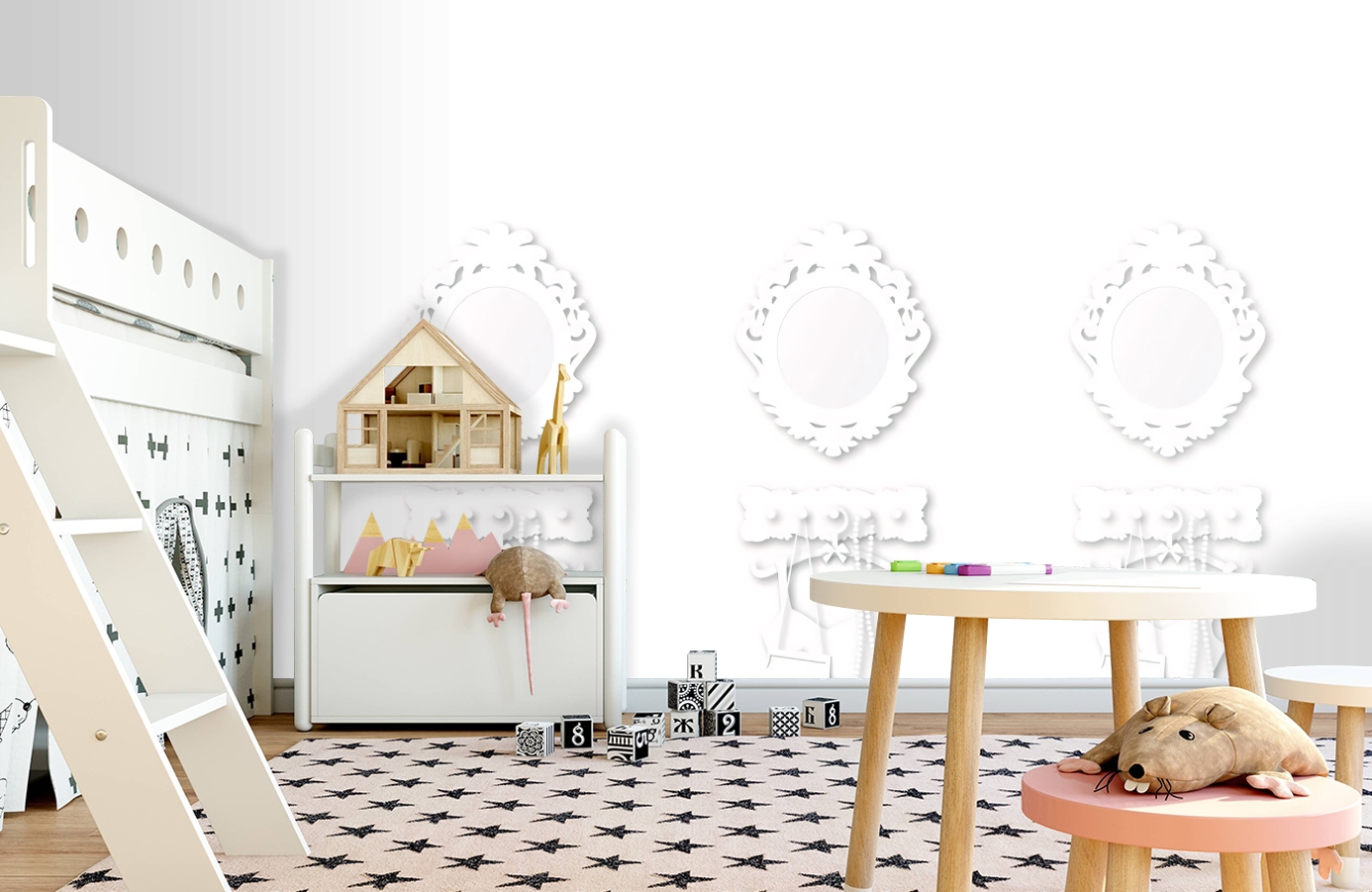 Обои P010901-2 фото в интерьере детская