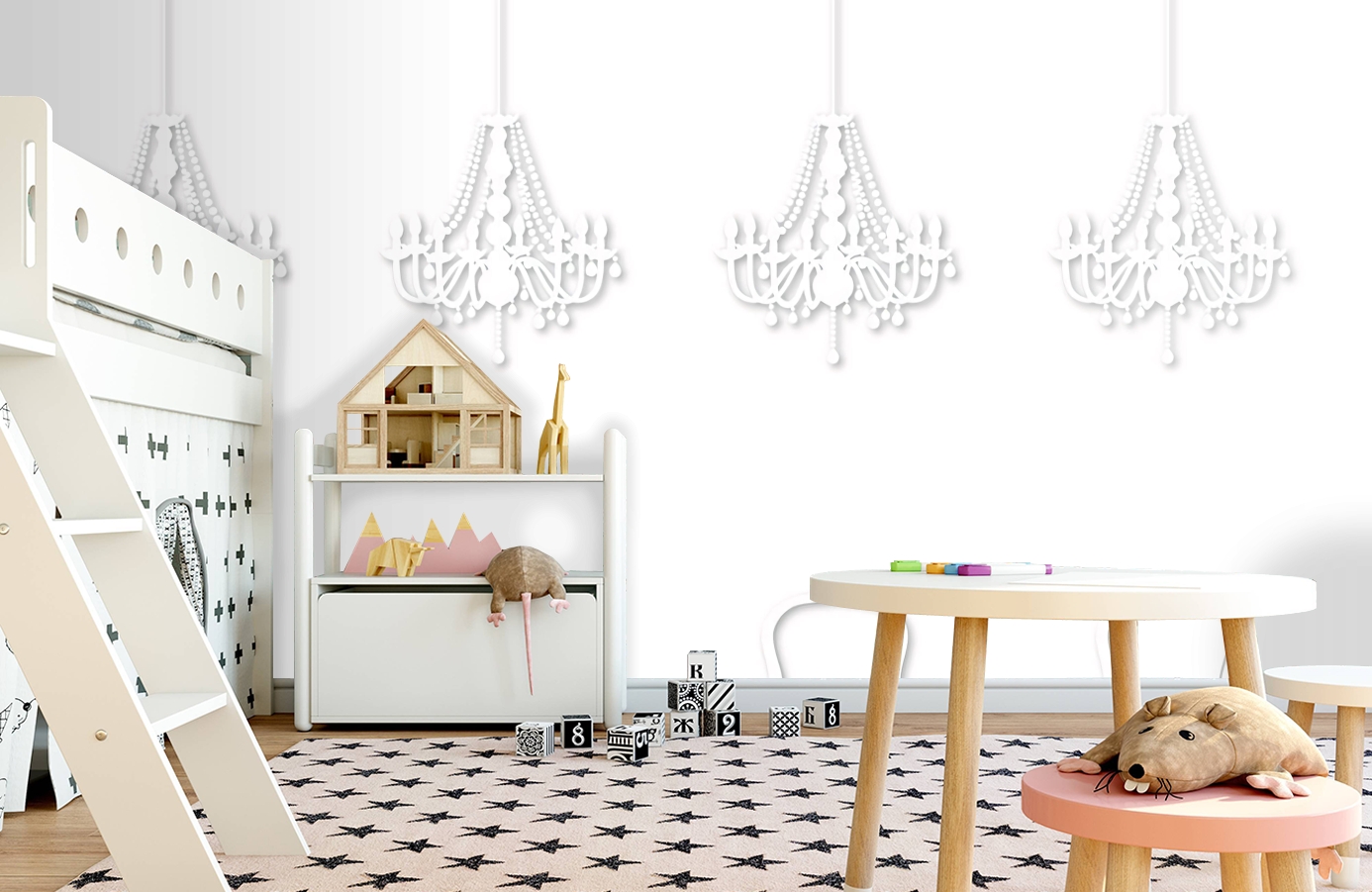 Обои P010902-2 фото в интерьере детская