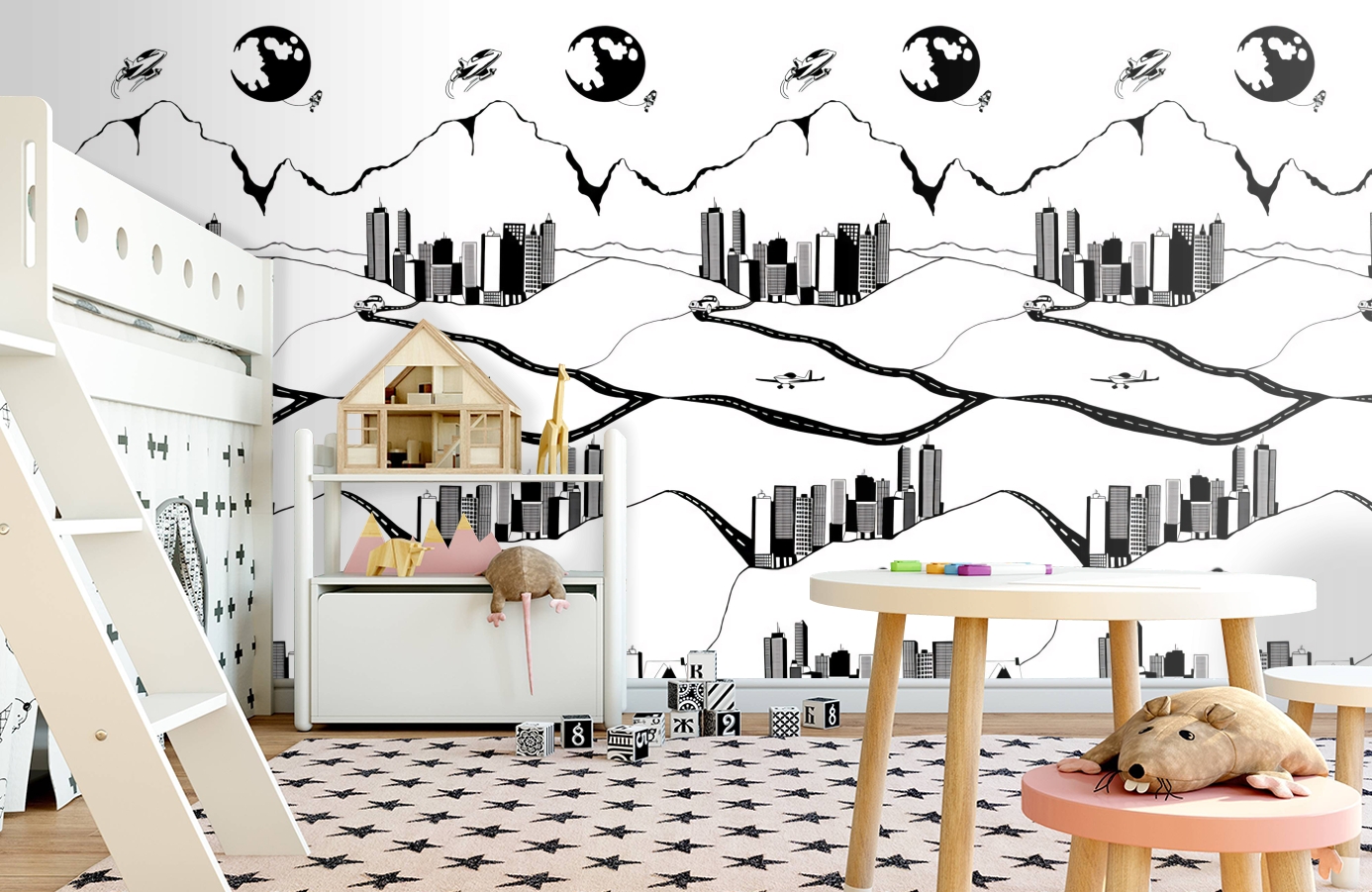 Обои P120901-2 фото в интерьере детская