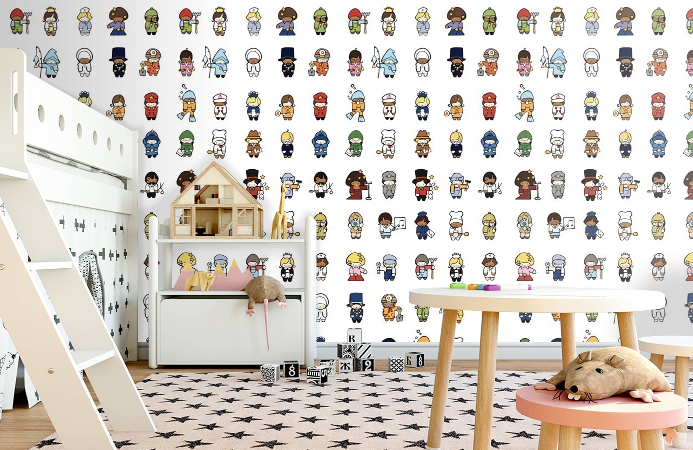 Обои P121501-2 фото в интерьере детская