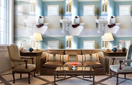 Обои Wallrock thermal liner KV фото в интерьере кабинета превью