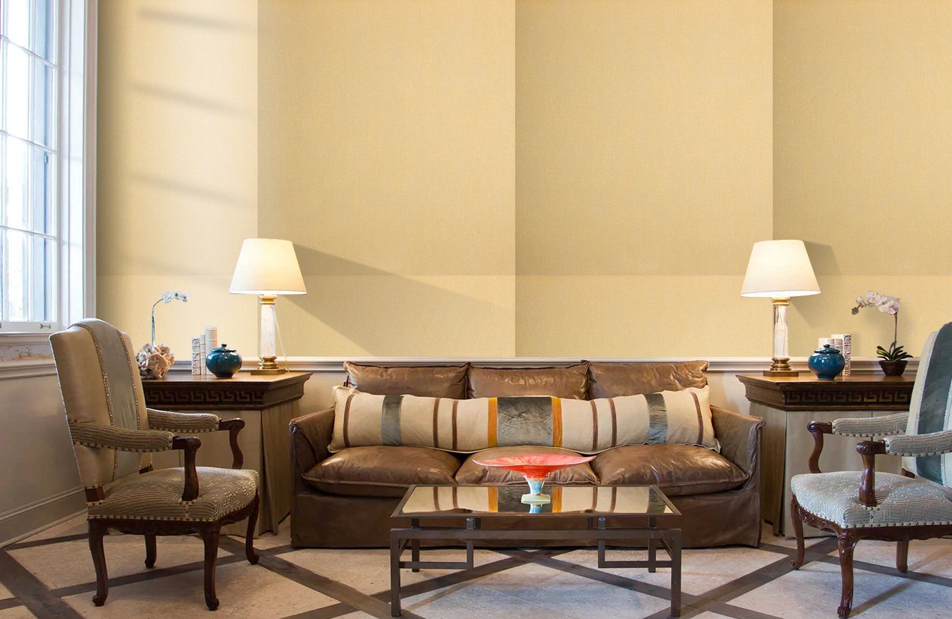 Обои Como Honey-103 фото в интерьере кабинета