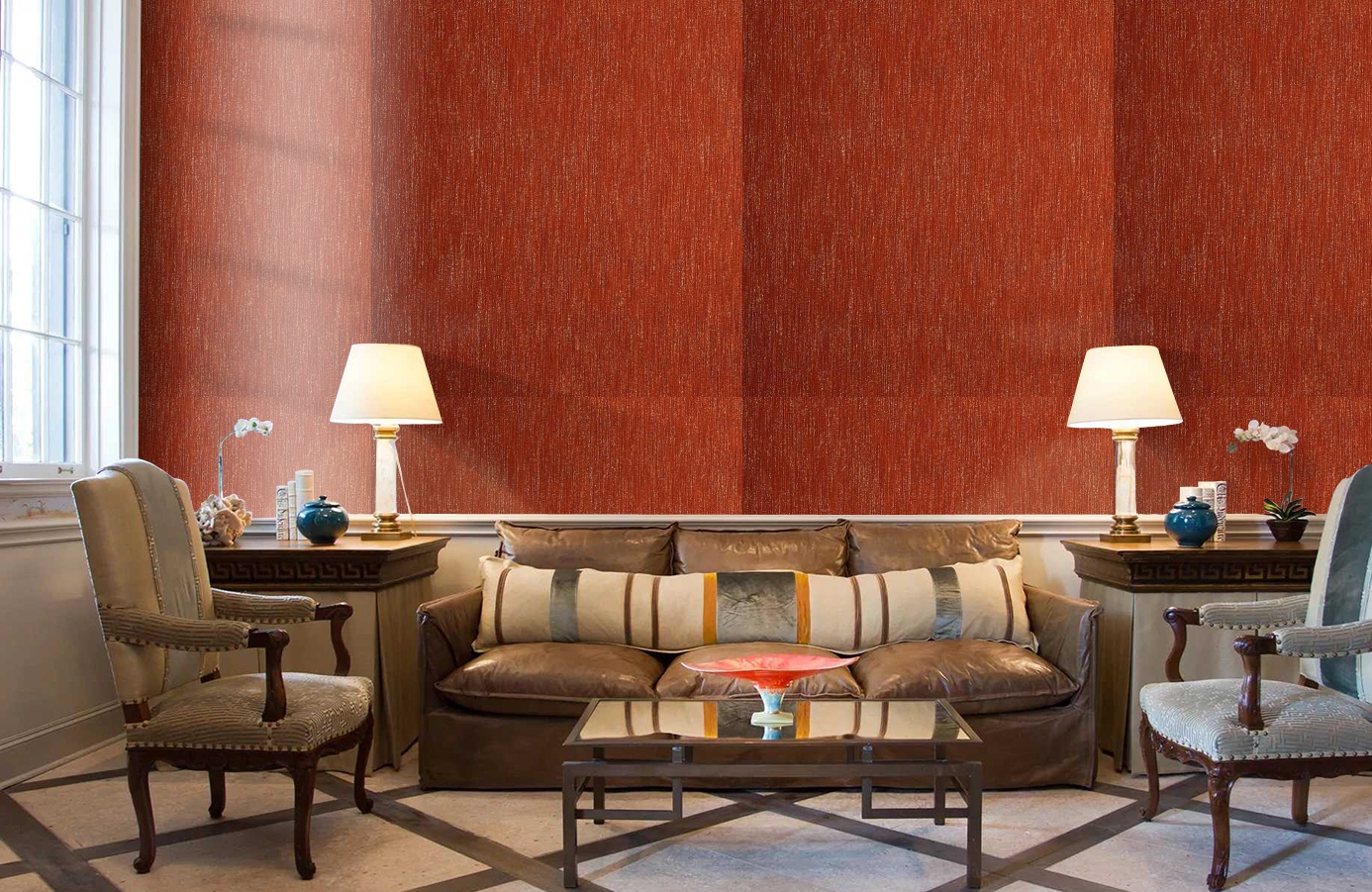 Обои Como Rubino-131 фото в интерьере кабинета