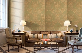 Обои Milano Olive-221 фото в интерьере кабинета превью