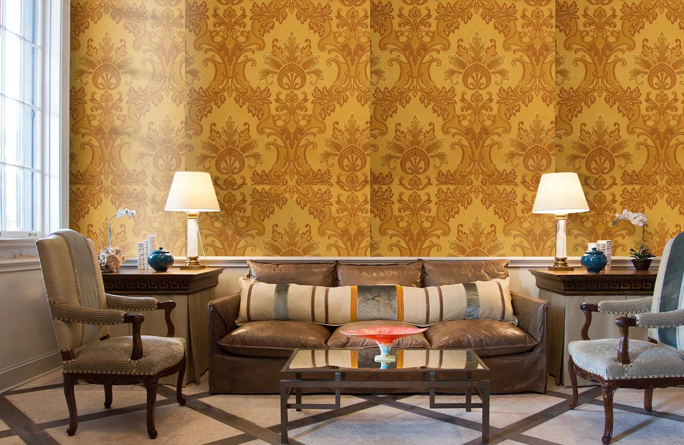 Обои Milano Sunset-131 фото в интерьере кабинета