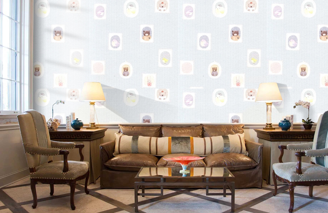 Обои MLW29896700 фото в интерьере кабинета