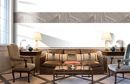 Обои macro-001 leaves silver фото в интерьере кабинета превью