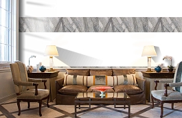 Обои macro-004 palm silver фото в интерьере кабинета превью