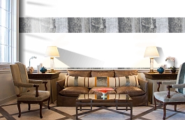 Обои macro-011 bamboo silver фото в интерьере кабинета превью