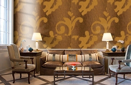 Обои macro-017 snake gold фото в интерьере кабинета превью