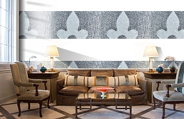 Обои macro-017 snake silver фото в интерьере кабинета превью