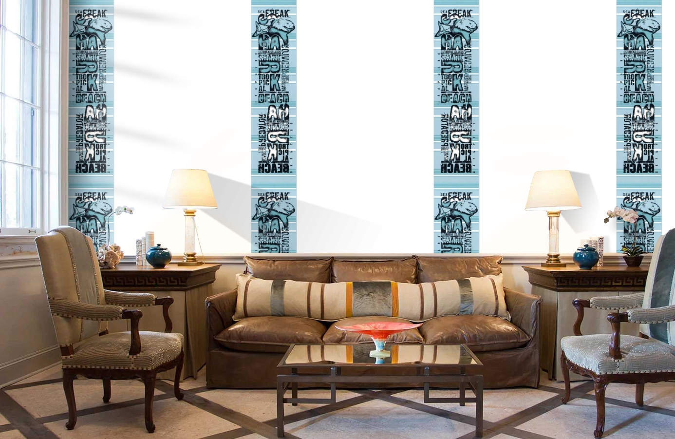 Обои SL15 5042 250*60 фото в интерьере кабинета