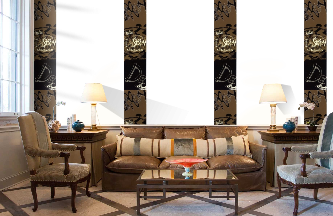 Обои SL15 5051 250*60 фото в интерьере кабинета