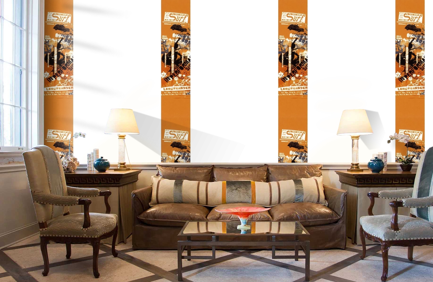 Обои SL15 5052 250*60 фото в интерьере кабинета