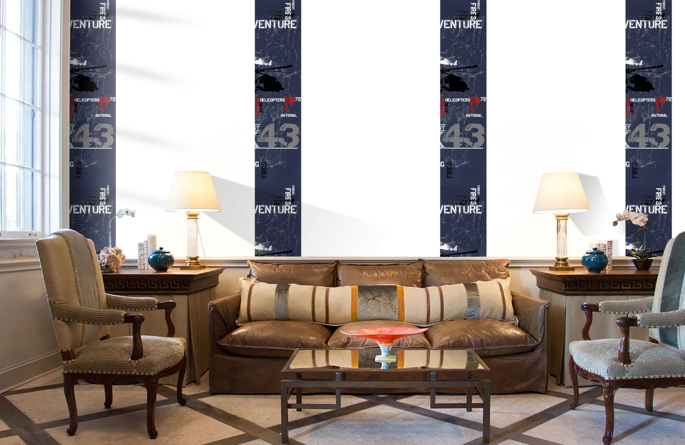 Обои SL15 5053 250*60 фото в интерьере кабинета Обои SL15 5053 250*60 фото в интерьере кабинета