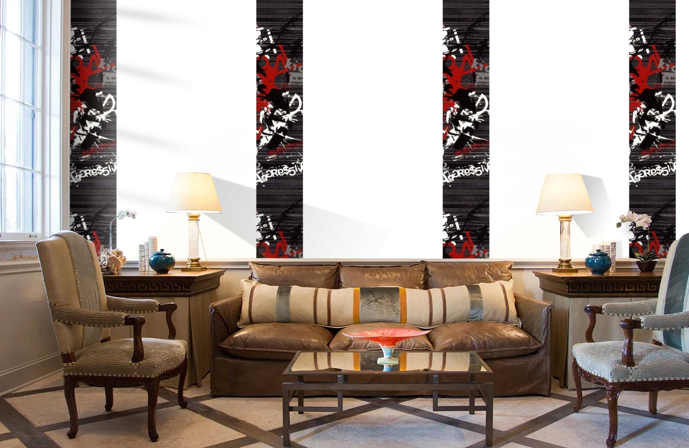 Обои SL15 5055 250*60 фото в интерьере кабинета Обои SL15 5055 250*60 фото в интерьере кабинета