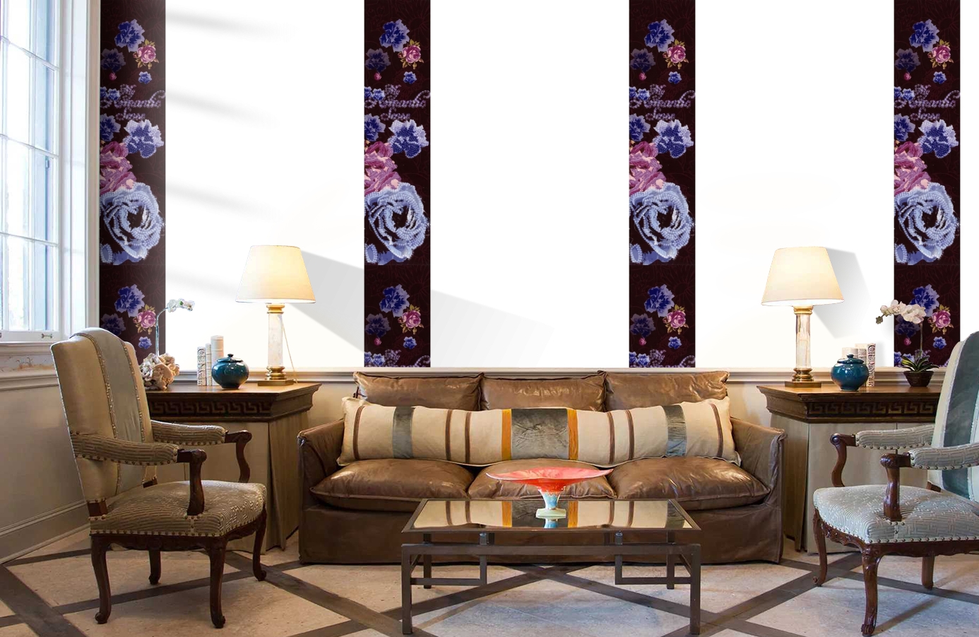 Обои SL15 5060 250*60 фото в интерьере кабинета