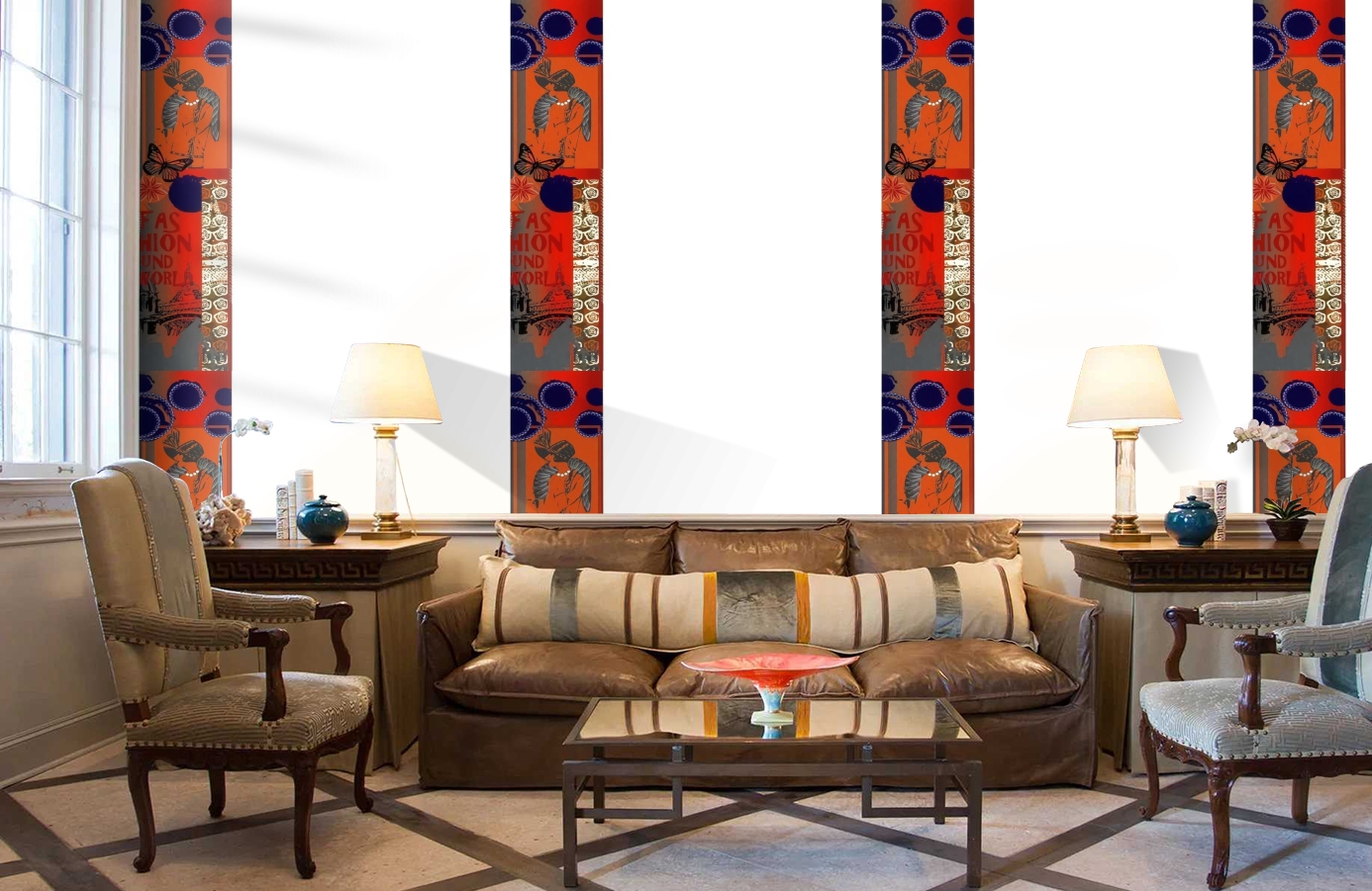 Обои SL15 5061 250*60 фото в интерьере кабинета