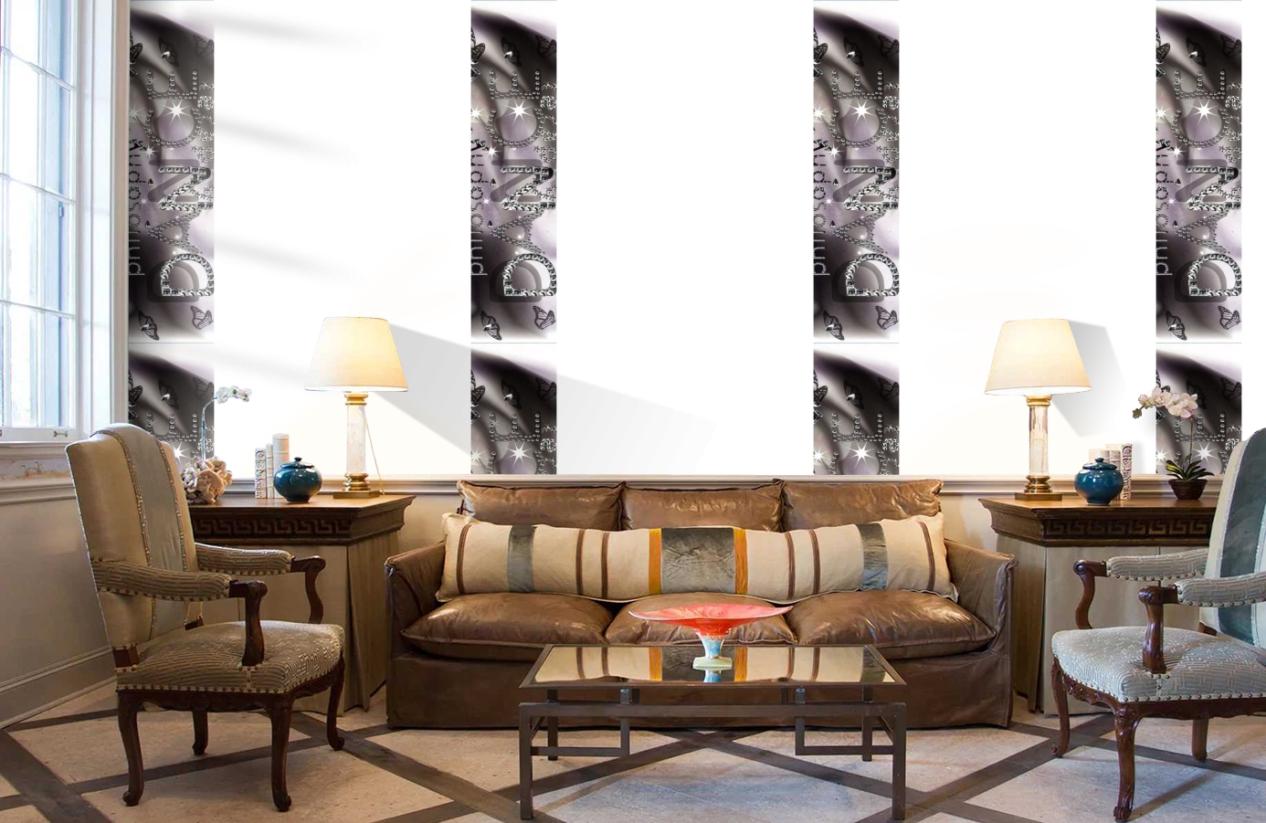 Обои SL15 5063 250*60 фото в интерьере кабинета