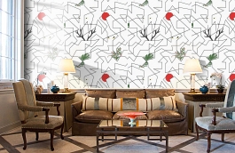 Обои Als4 001 фото в интерьере кабинета превью