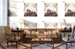 Обои DC 012 Illusion фото в интерьере кабинета превью