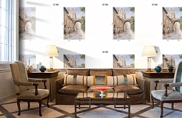 Обои DF 006 Illusion фото в интерьере кабинета превью