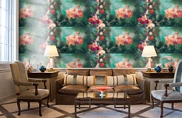 Обои V11001 фото в интерьере кабинета превью