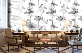 Обои AM8 001/3 фото в интерьере кабинета превью