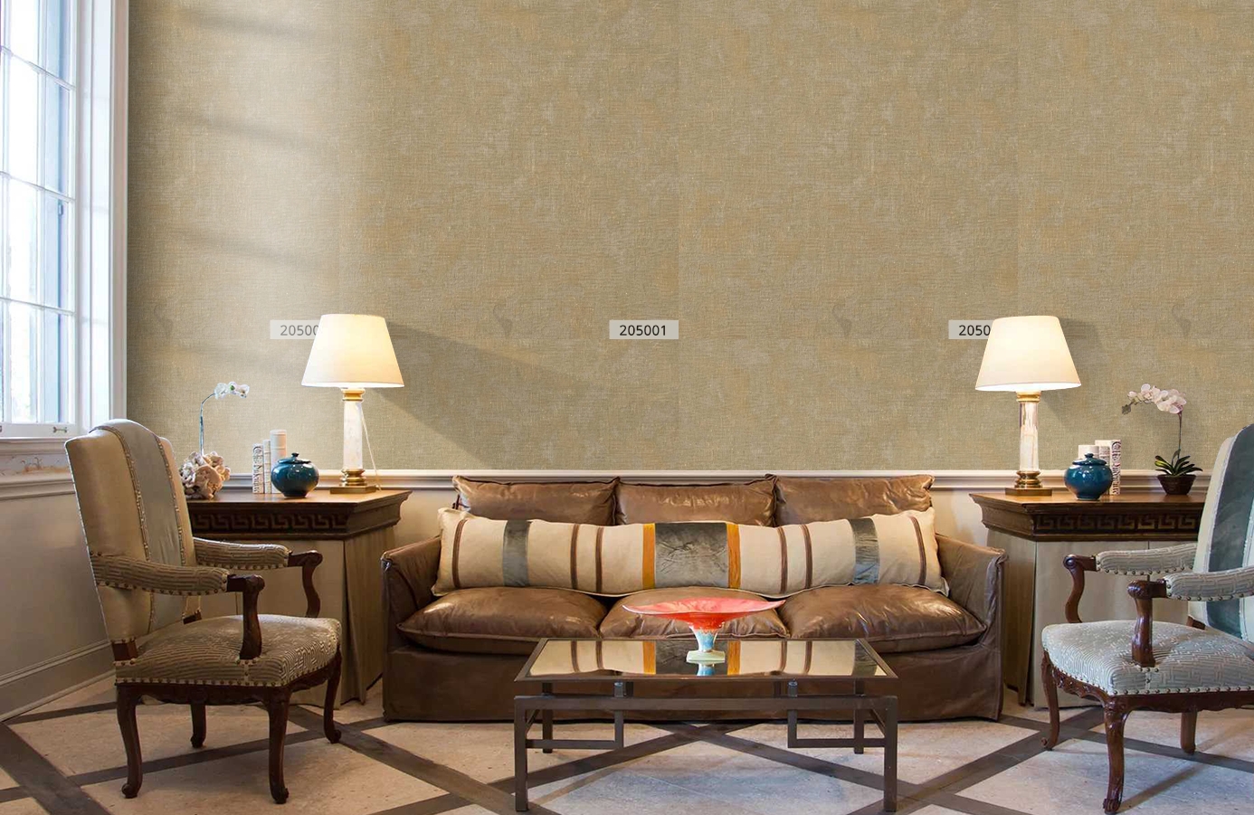 Обои 205001 фото в интерьере кабинета