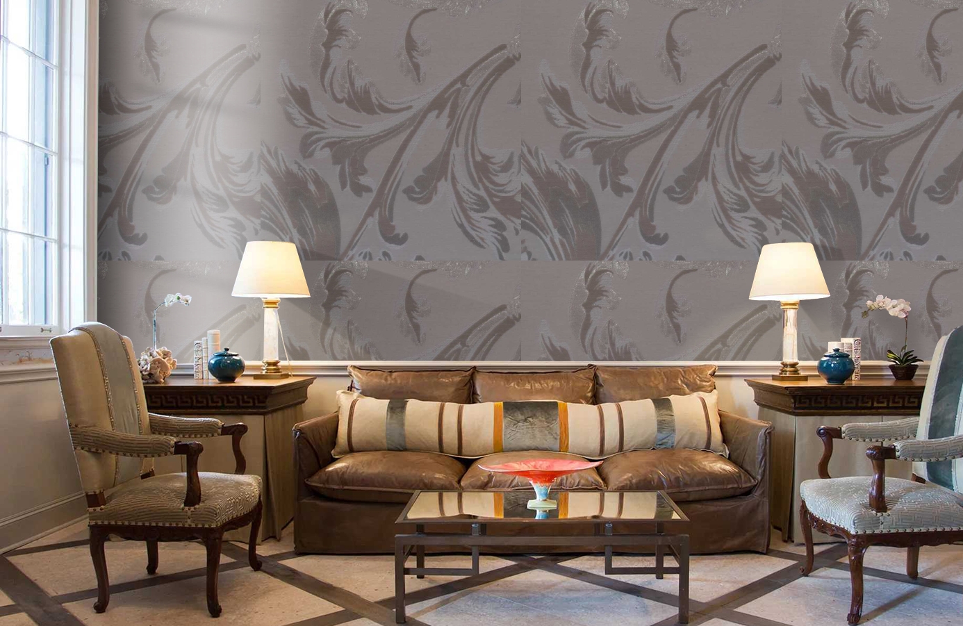 Обои 245016 фото в интерьере кабинета