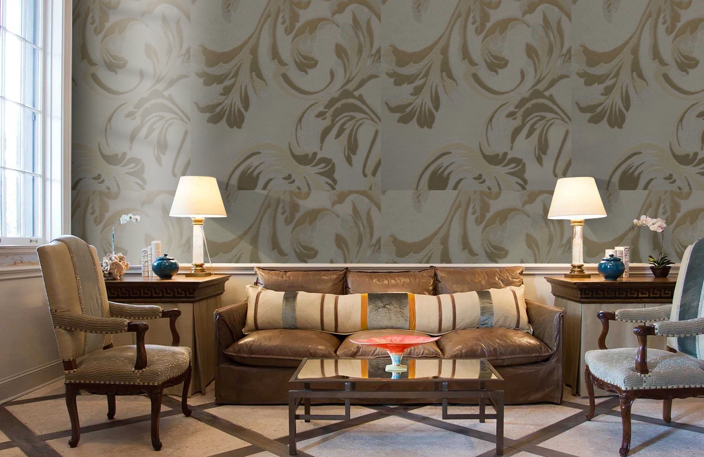 Обои 245017 фото в интерьере кабинета