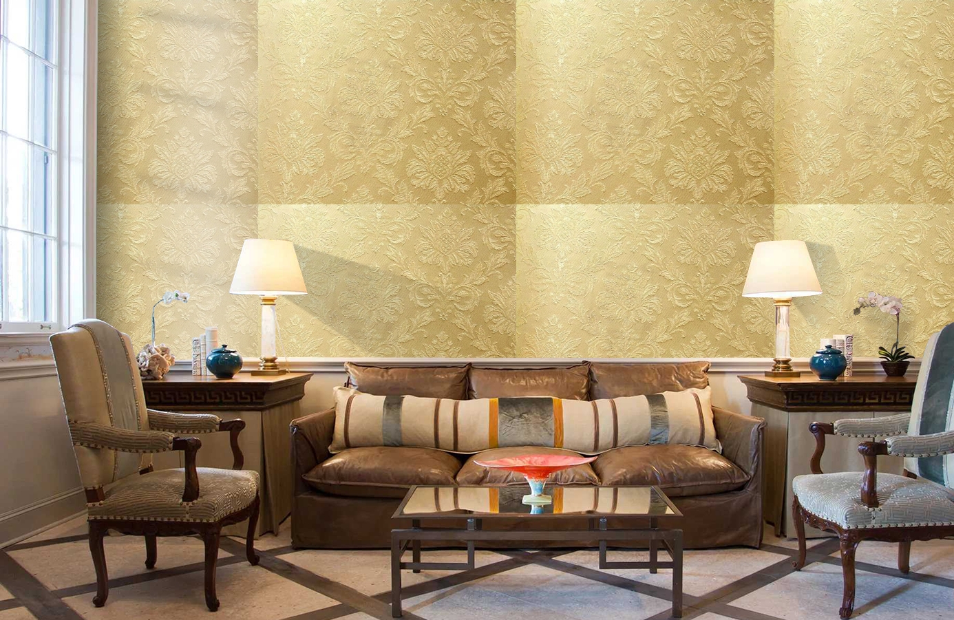 Обои 4540-W00 фото в интерьере кабинета