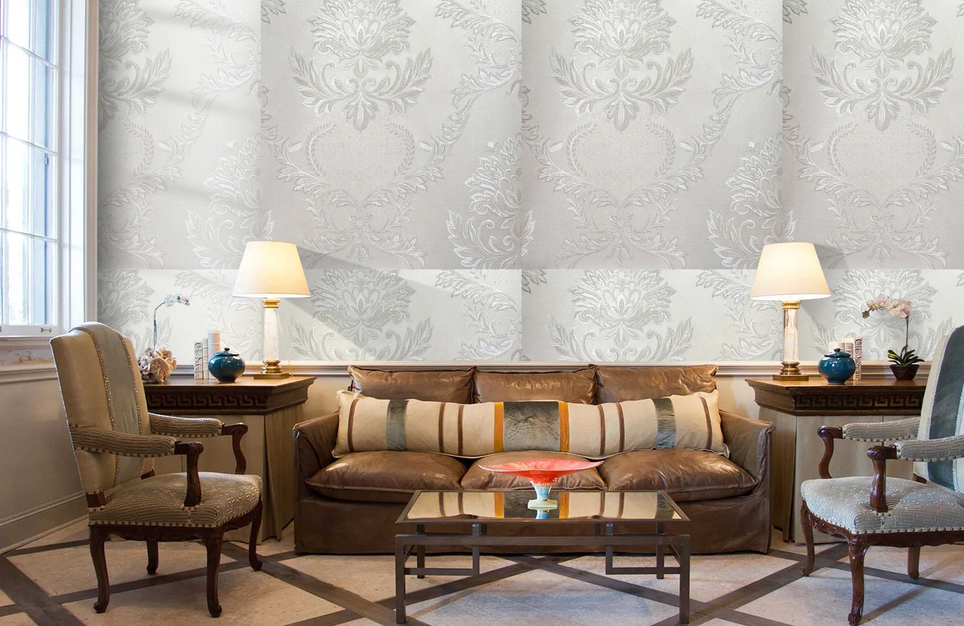 Обои 4550-G1 фото в интерьере кабинета