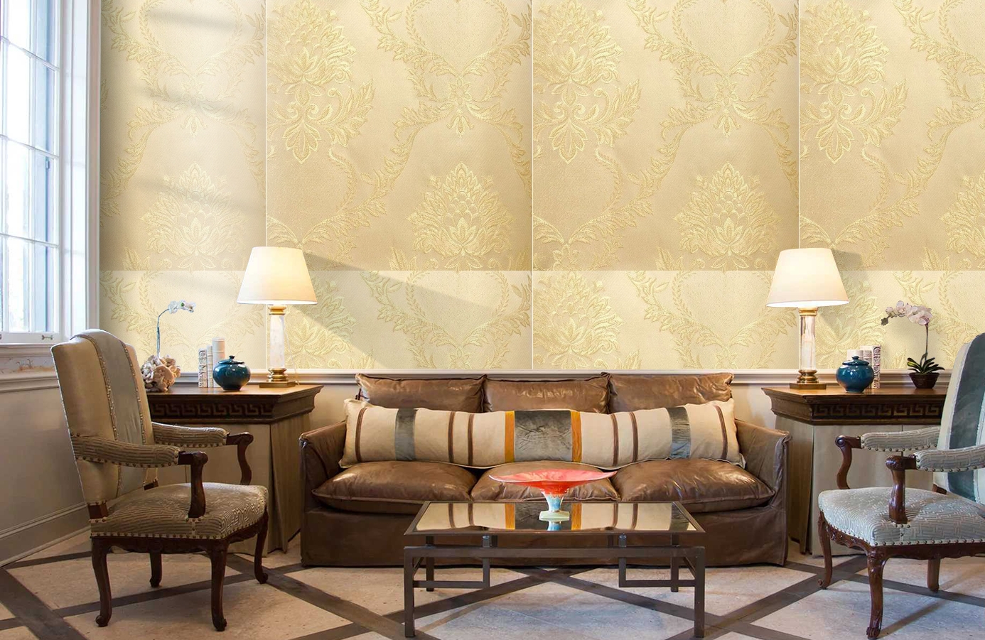 Обои 4550-Y1 фото в интерьере кабинета