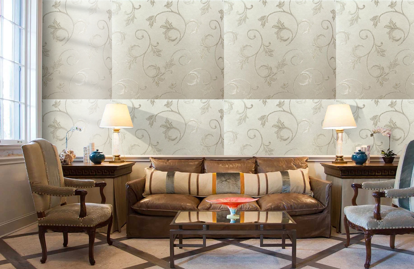 Обои 4560-G2 фото в интерьере кабинета