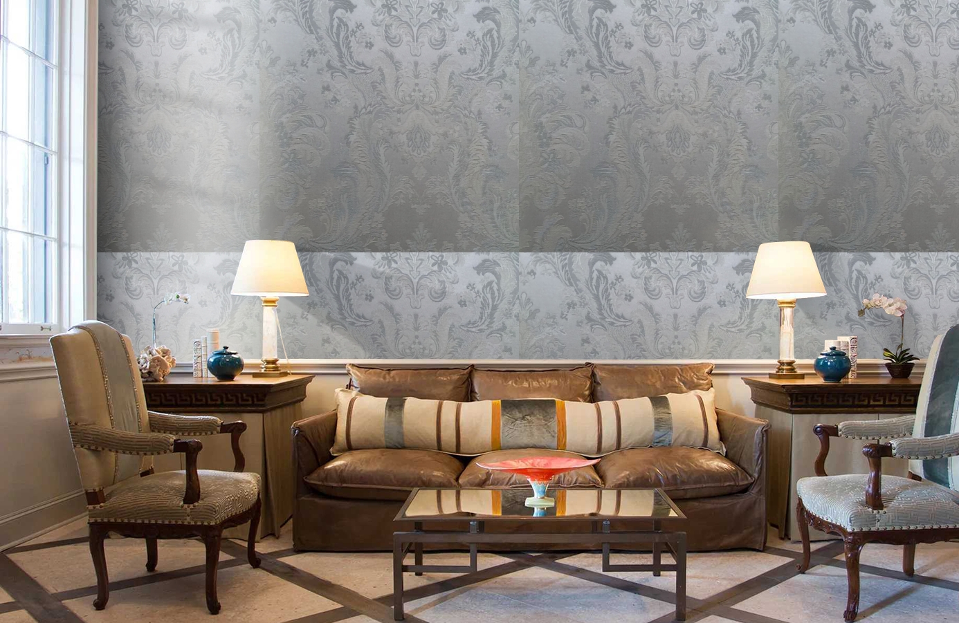 Обои 4600-G1 фото в интерьере кабинета