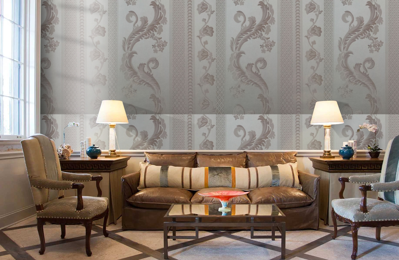 Обои 4610-M1 фото в интерьере кабинета