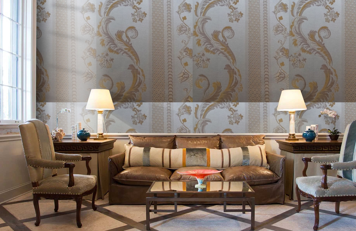 Обои 4610-Y1 фото в интерьере кабинета