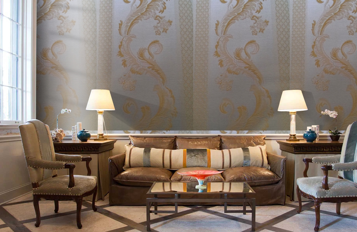 Обои 4610-Y2 фото в интерьере кабинета