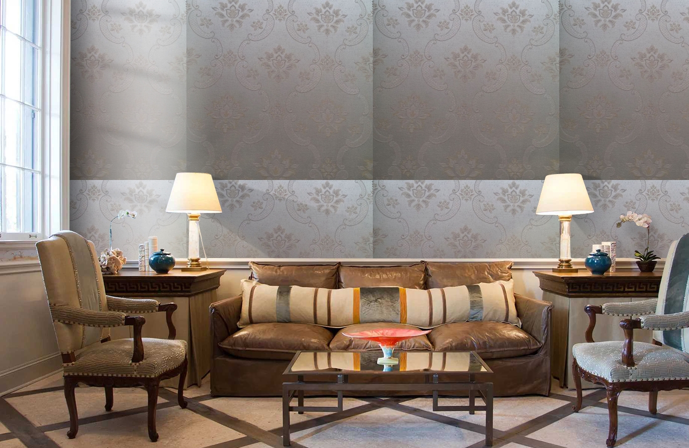 Обои 4630-E2 фото в интерьере кабинета