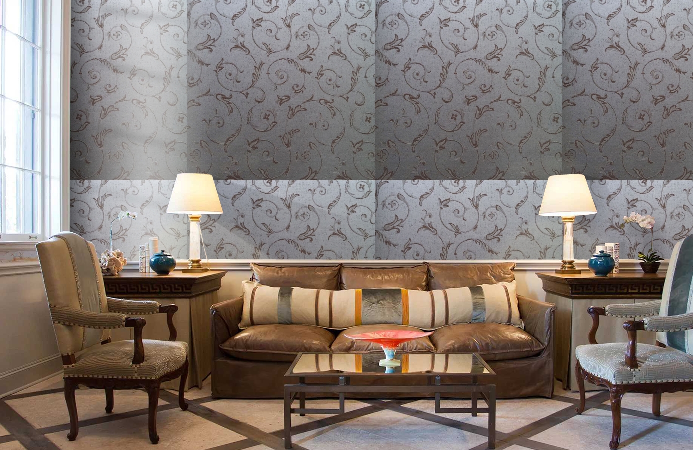 Обои 4640-M1 фото в интерьере кабинета