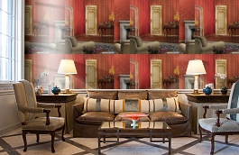 Обои 1 фото в интерьере кабинета превью