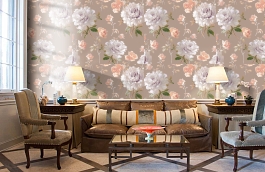 Обои FL4 012 фото в интерьере кабинета превью