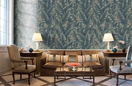 Обои 1507-5 фото в интерьере кабинета превью