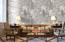 Обои 1618-2 фото в интерьере кабинета превью