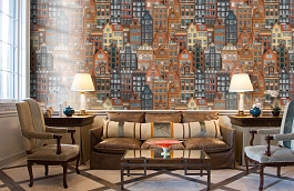 Обои 1618-3 фото в интерьере кабинета превью