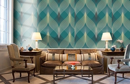 Обои 1620-3 фото в интерьере кабинета превью